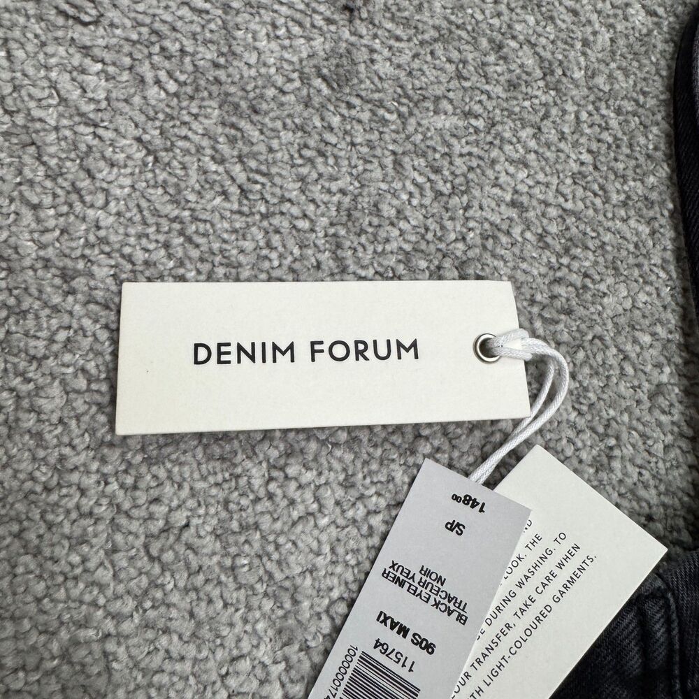 Denim Forum Aritzia Eyeliner Traceur Yeux Noir Midi Dress Womens Small Black NWT - Picture 11 of 16